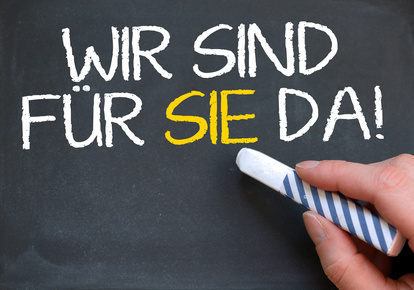 wir sind für sie da